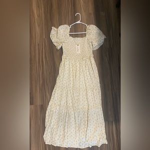 Pale yellow maxi dress